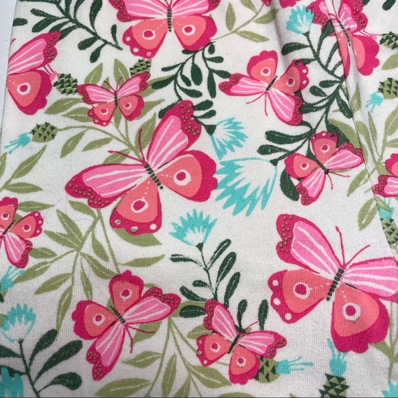 NWOT 2pc coral top with butterfly print and matching leggings Size 3T - Picture 3 of 5